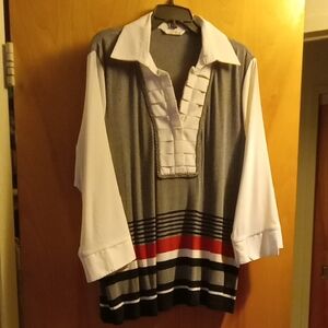 New Size 14-16 ALEXO Knit Dress Shirt